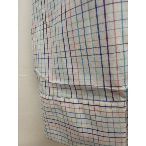 IZOD Performance Comfort Shirt Large Long‎ Sleeve Stretch Button Down Check #59 - Picture 7 of 8